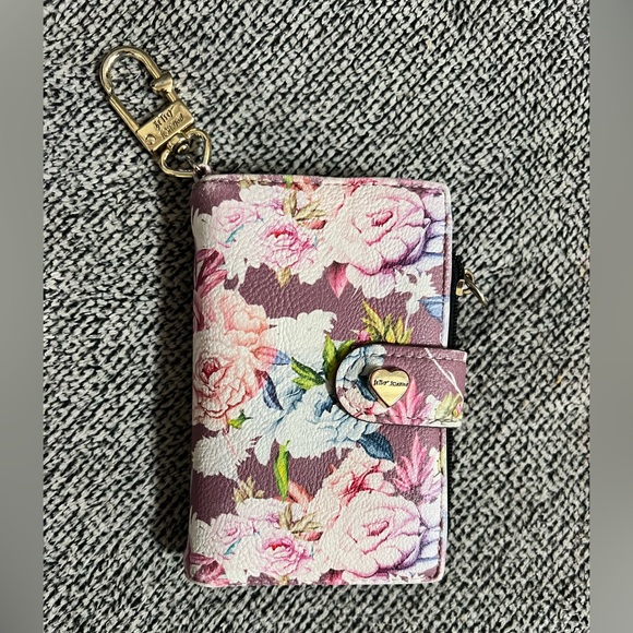 Betsey Johnson Handbags - Betsey Johnson Pink and Purple Key Card Holder Floral Design